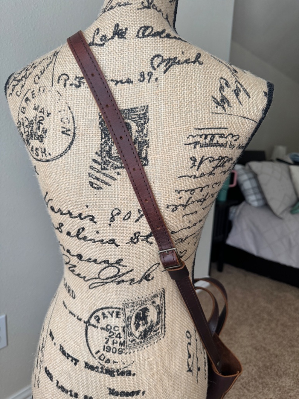 Brown Portland Leather Mini Crossbody Tote - Picture 5 of 10